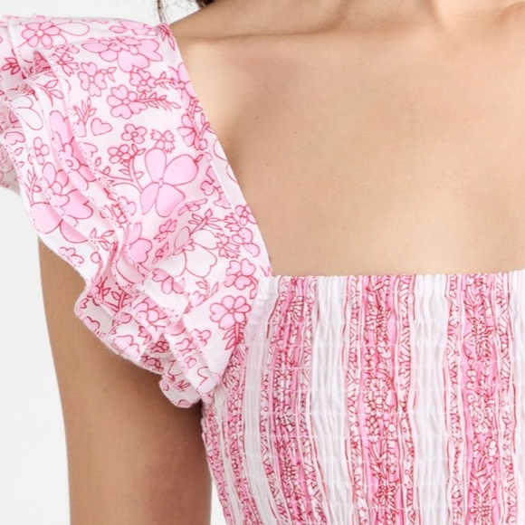 Mille | Olympia Dress in Pink Jaipur Stripe Large - Picture 2 of 8